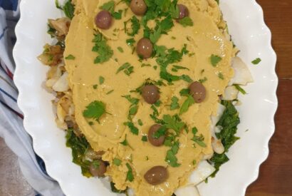Thumbnail for Tabuleiro de Bacalhau com Nabiças e Puré de Grão de Bico