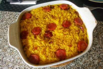 Thumbnail for Arroz no Forno com Enchidos e Açafrão – Ficou com um sabor divinal!