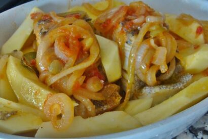 Thumbnail for Bacalhau no Forno com Cebolada de Tomate Frito