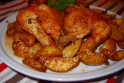 Thumbnail for Receita de Frango Assado no forno com batatinhas que é tão facil e fica tão boa…