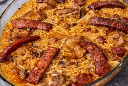 Thumbnail for Arroz de Entrecosto com Linguiça no Forno